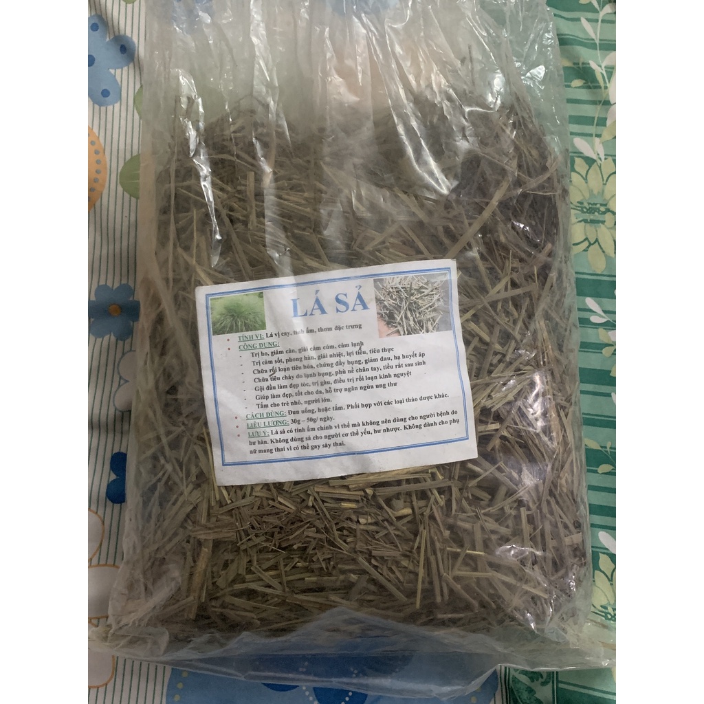 1KG Lá Sả phơi khô - Làm đẹp da, đẹp tóc, dùng để xông hơi khử mùi
