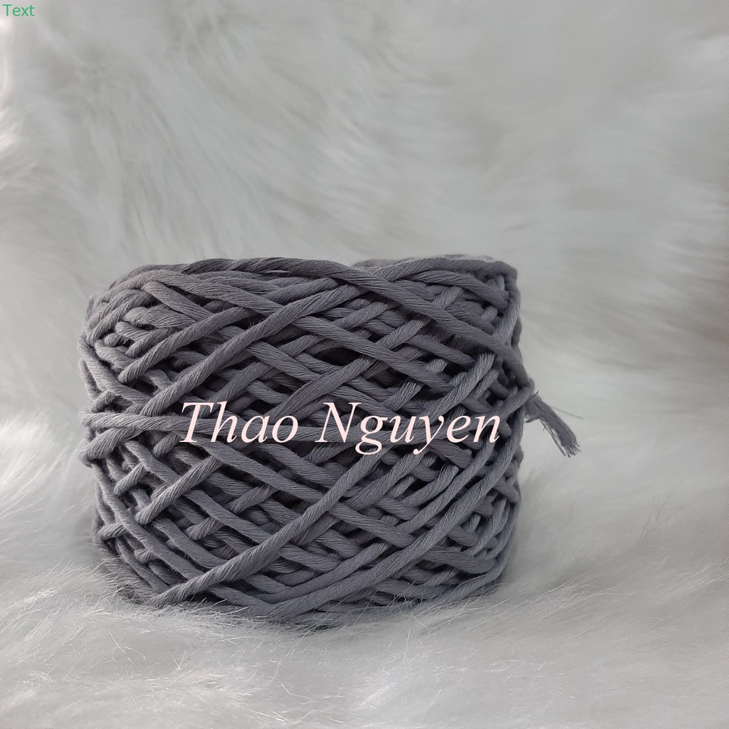 Dây thừng se  macrame , dây cotton 1 xoắn - 5mm. FULL COLOR