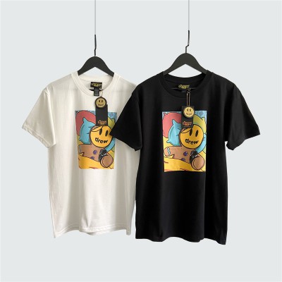 Drew House Justin Bieber with a smiley doll simple T-shirt