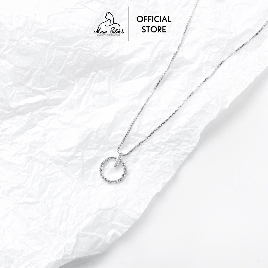 Dây chuyền bạc nữ Miuu Silver mặt tròn xinh xắn Veronica Necklace