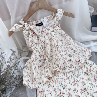 ĐẦM HOA CỔ YẾM THẮT NƠ