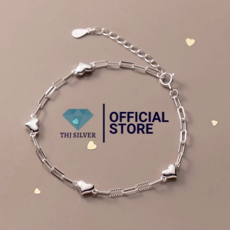 Lắc tim phồng bạc ý sáng đẹp ,nhỏ xinh - THJ SLIVER