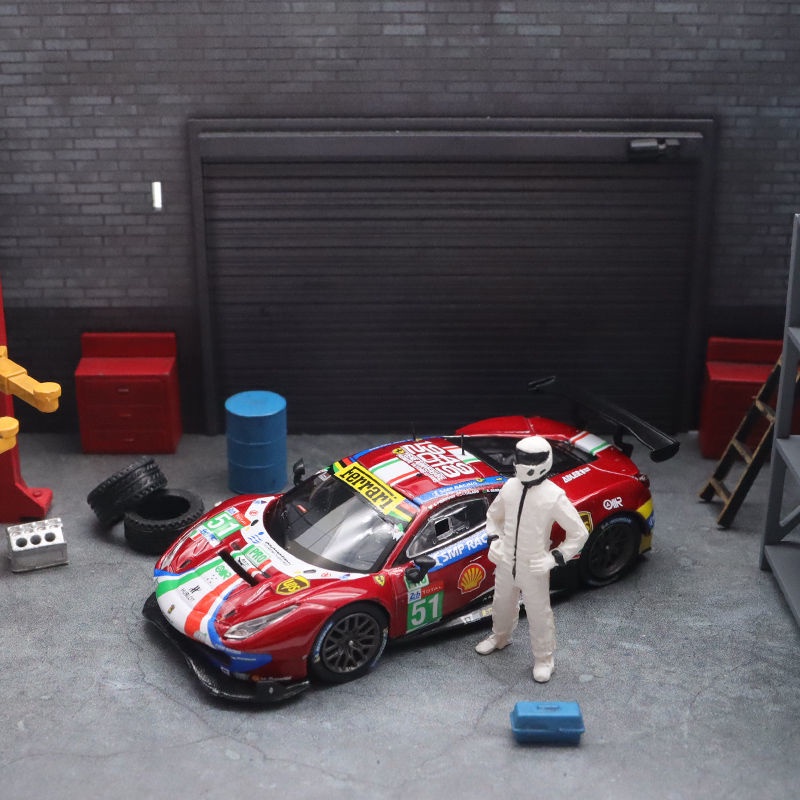 TARMAC WORKS Mô Hình Xe Hơi Ferrari 488 GTE 24h Bằng Hợp Kim Tỉ Lệ 1: 64