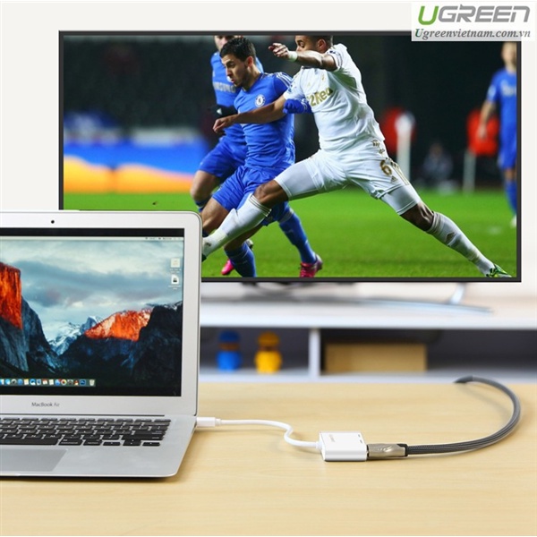 Cáp chuyển đổi 2 trong 1 Mini Displayport to HDMI/VGA hỗ trợ 4K*2K chính hãng Ugreen 40364 cao cấp