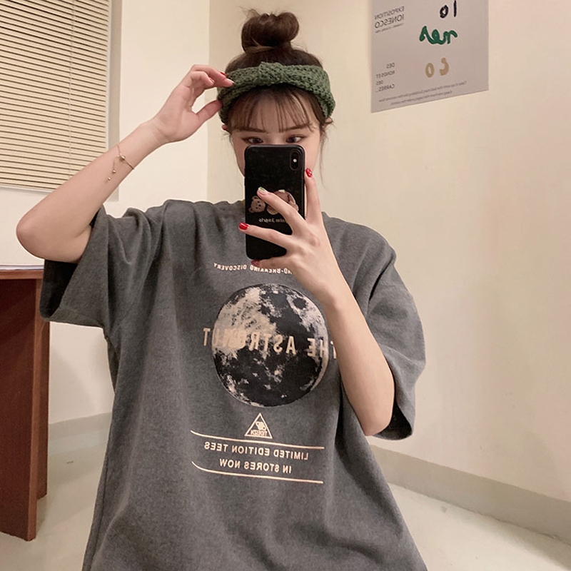 t-shirts new fashion wild casual loose Planet print | BigBuy360 - bigbuy360.vn