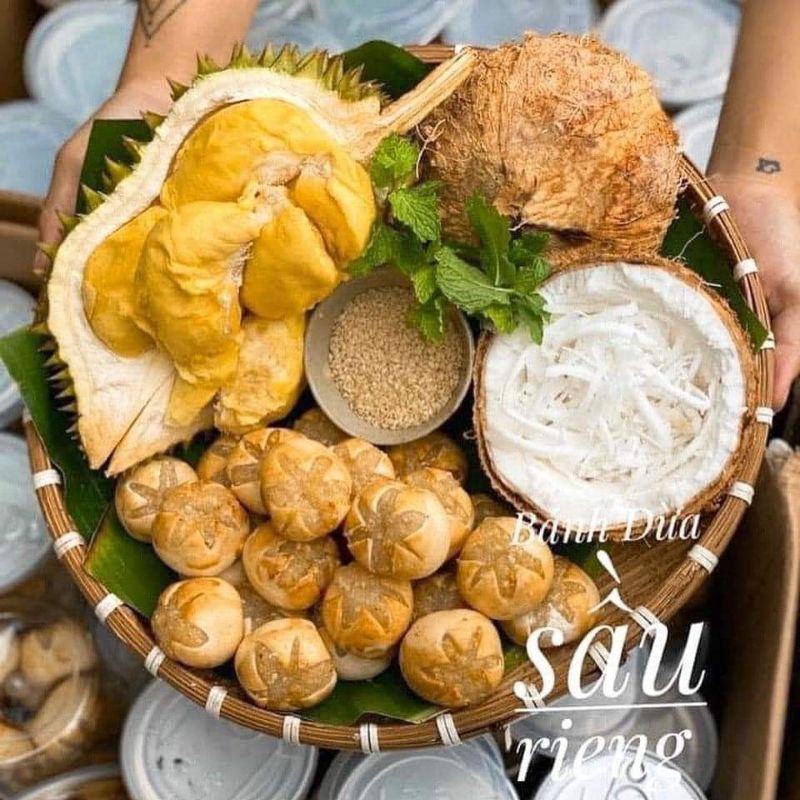 Combo sỉ 10 hộp bánh dừa nướng sầu riêng