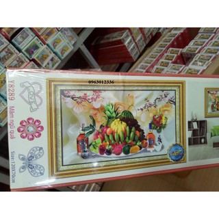 tranh đính đá cao cấp mâm ngủ quả kt 120x70cm