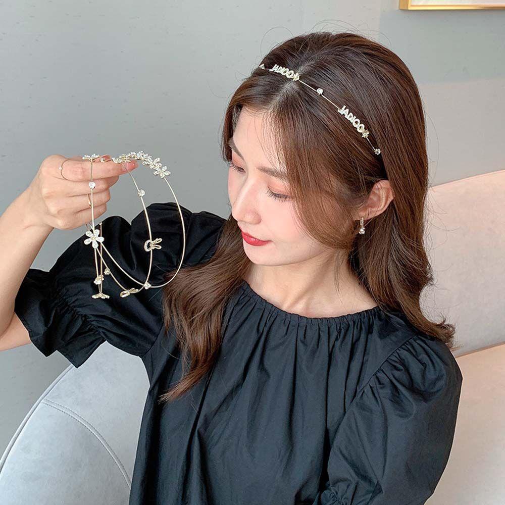 Băng Đô Cài Tóc Mỏng Họa Tiết Hoa Đơn Giản Cho Nữ|Băng Đô Tai Thỏ Dễ Thương Cho Bé Gái