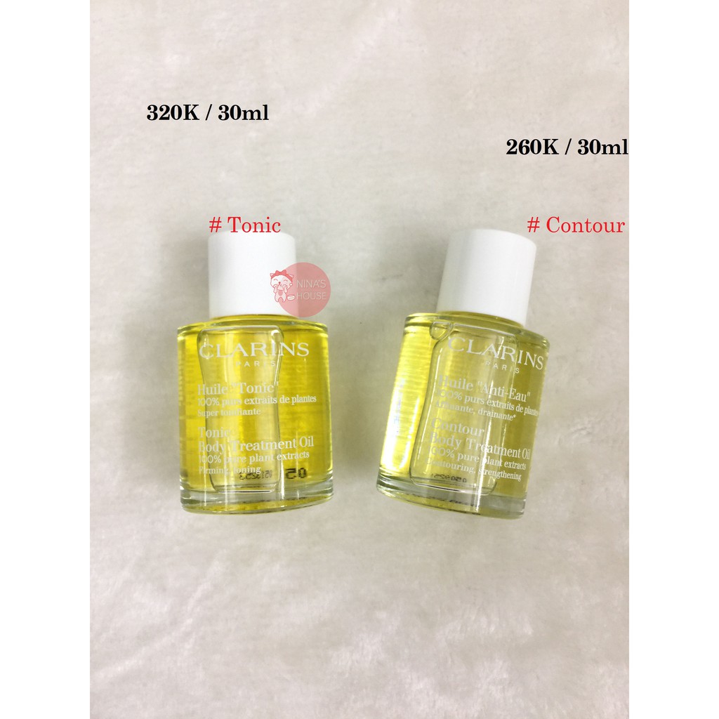 Tinh Dầu Massage Cơ Thể : Clarins Body Treatment Oil (Huile Tonic) 30ml / Contour Body Treatment Oil