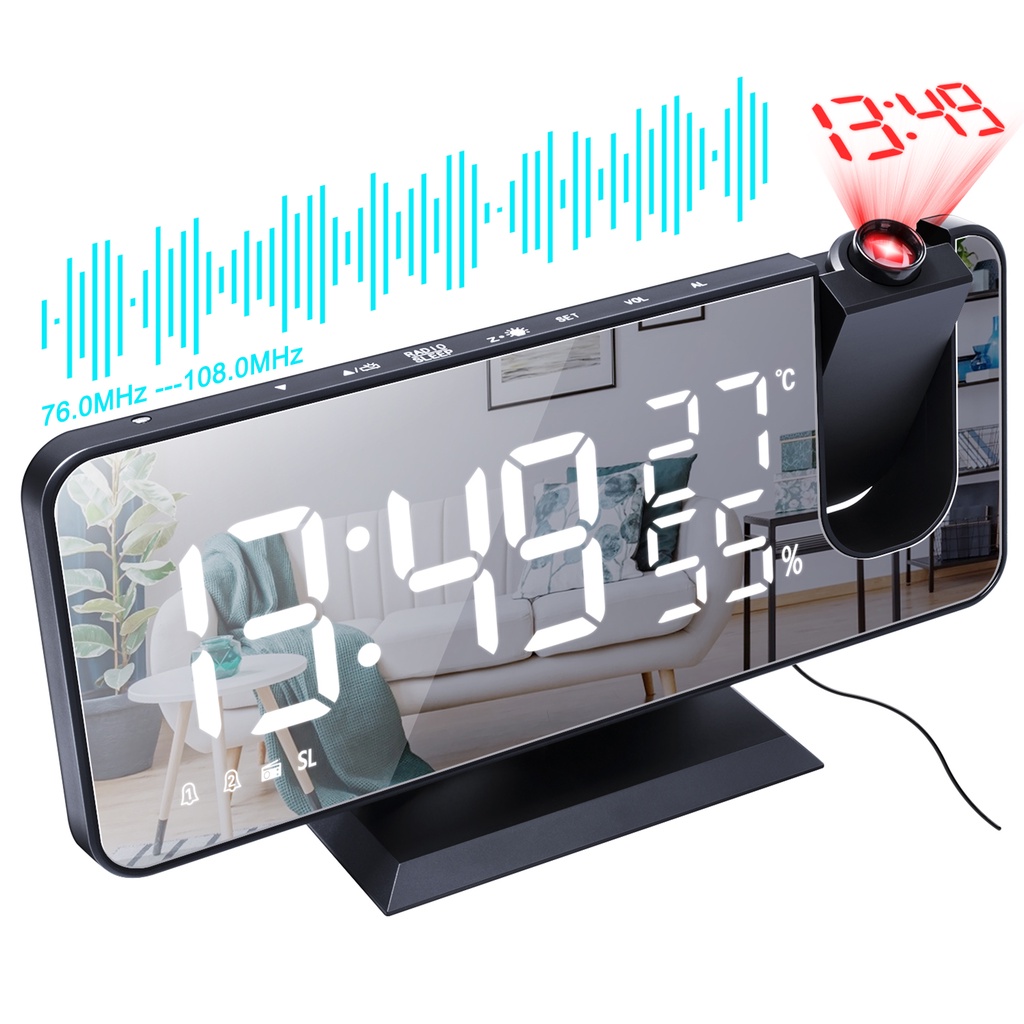 Đồng Hồ Báo Thức Điện Tử Tích Hợp Đèn LED Đa Năng