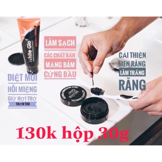 Bột đánh răng than hoạt tính trắng răng 30g có sẵn