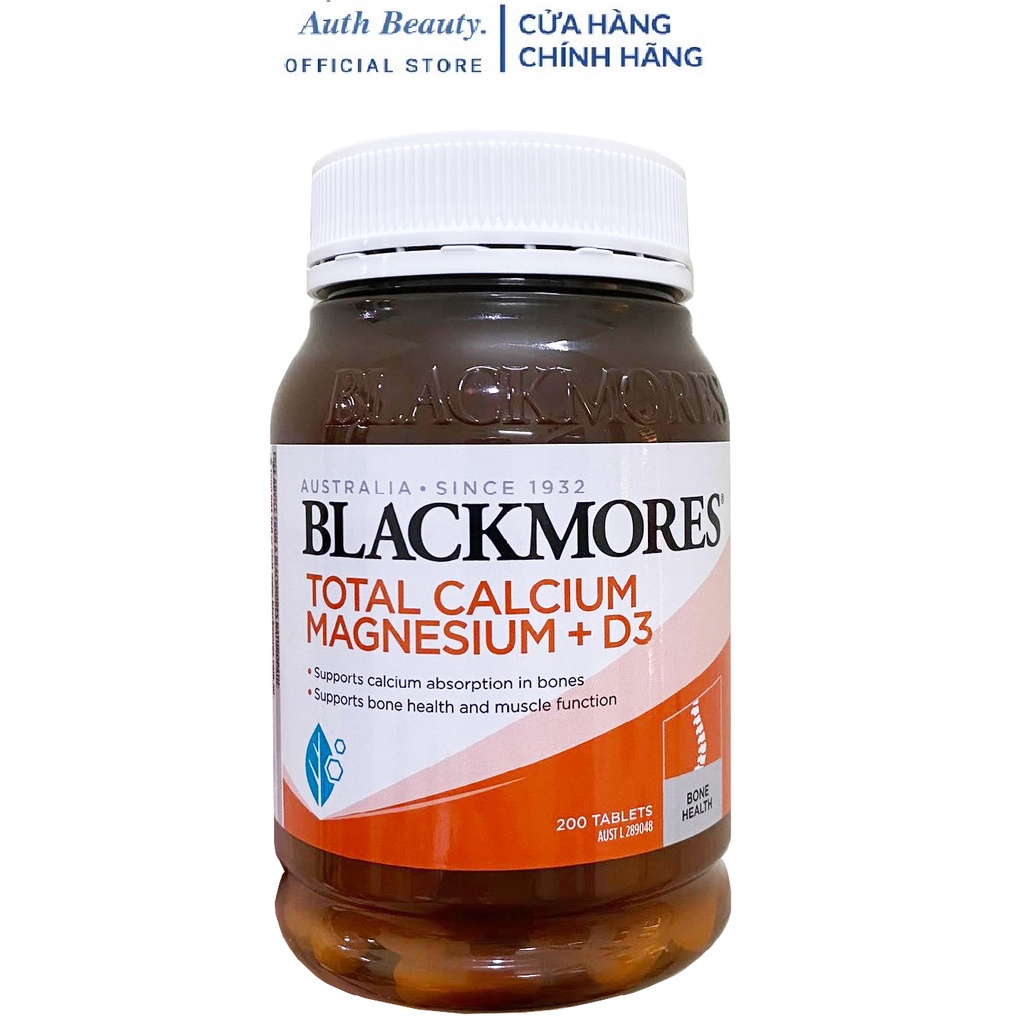 Viên uống Canxi Magie Blackmores Total Calcium Magnesium + D3 Xuất xứ Úc