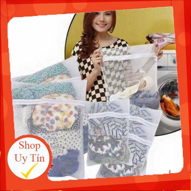 Túi lưới giặt đồ - túi đựng quần áo máy giặt loại lớn có khóa