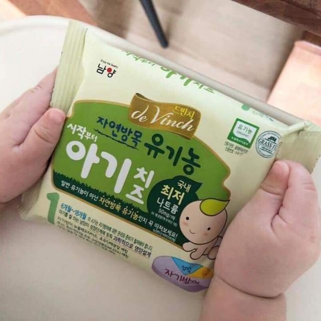 Phô mai tách muối hữu cơ hàn quốc cho bé ăn dặm De Vinch