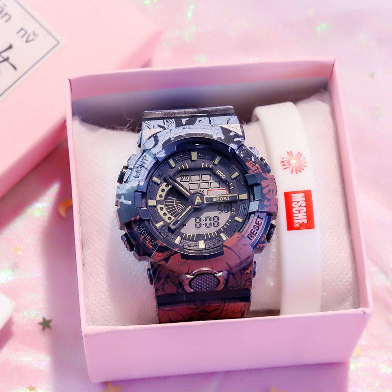 đồng hồ Tên chung One Piece Cool Watch Cậu bé không thấm nước và rơi xuống trường trung học cơ sở và trường trung họ