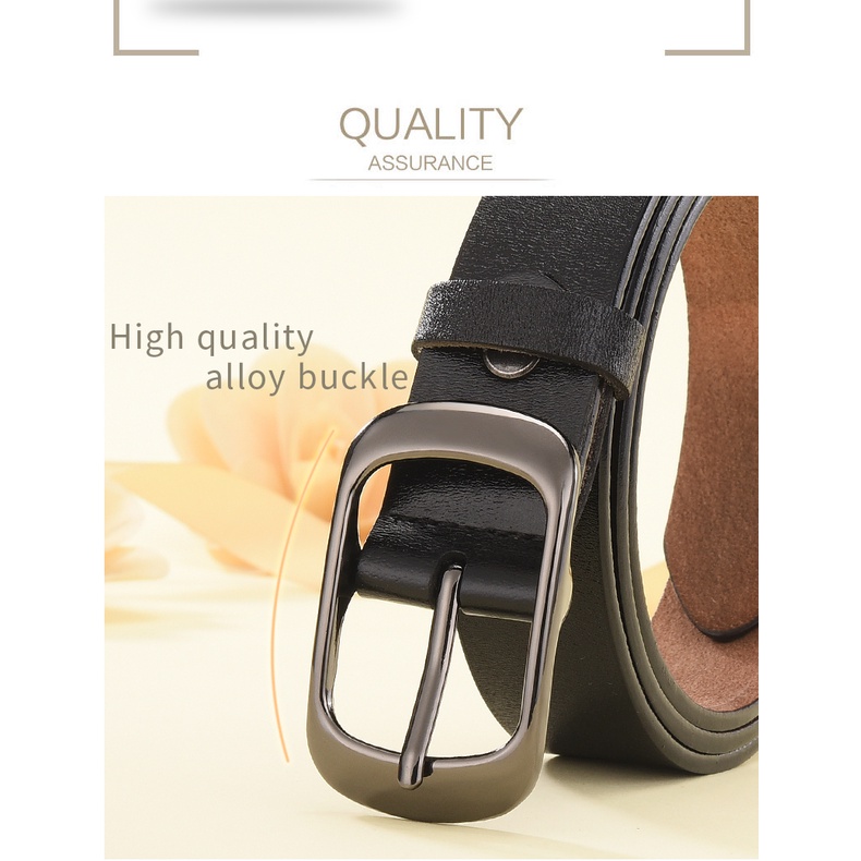 SmileFairyCC【COD &amp; Hàng Có Sẵn】Thắt Lưng Da Bò Phối Khóa Cài Kiểu Vintage Hàn Quốc Thời Trang Cho Nữ