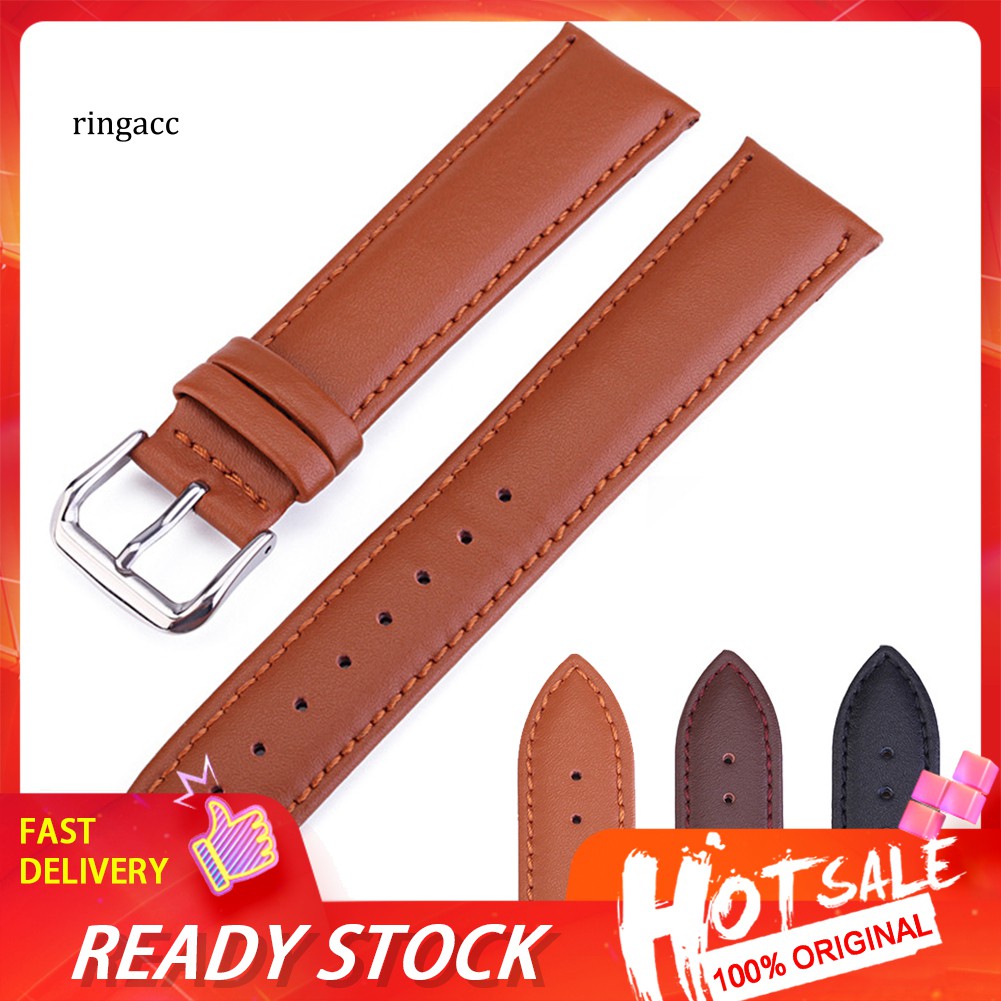 Dây Đeo Giả Da Kích Thước 18 / 20 / 22 / 24mm Cho Đồng Hồ Samsung Galaxy Huawei