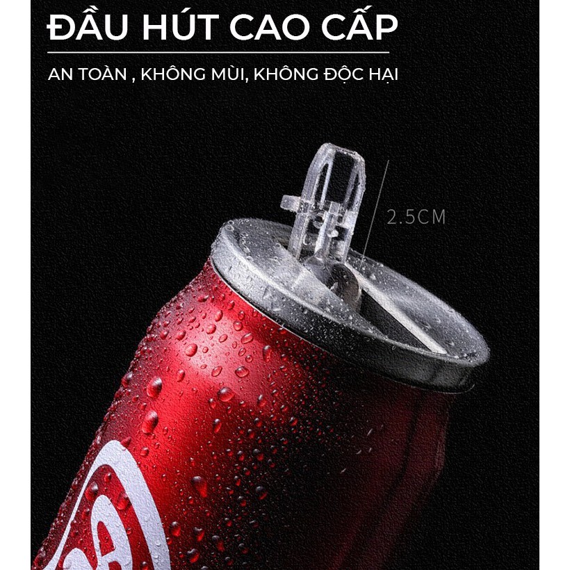 Lon Inox giữ nhiệt 500ml Coca có ống hút - bình nước Starbucks cao cấp