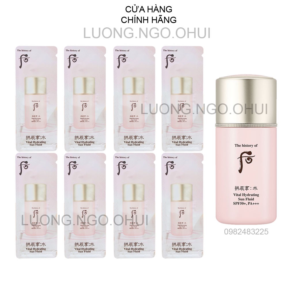 Sữa chống nắng kiềm dầu dưỡng da thế hệ mới whoo vital hydrating sun fluid spf50+, pa+++