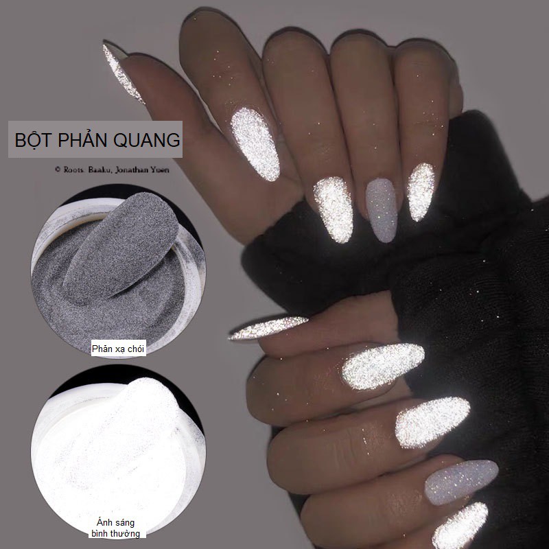 Bột phản quang cho móng