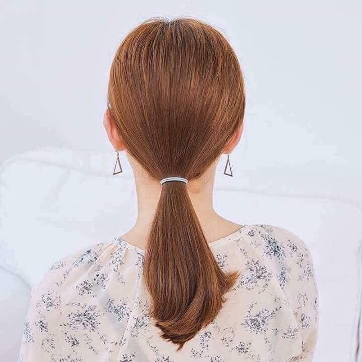Set 100 chun buộc tóc Hàn quốc đủ màu - Set 100 dây nịt cột tóc Hàn Quốc cực xinh mẫu mới PK02