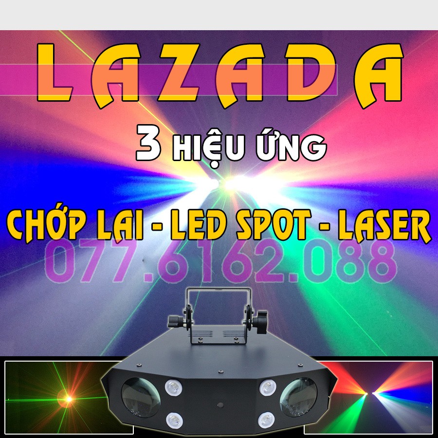 Đèn Laser Trang Trí Noel Star 3 in 1 Laser & Chớp & LED hiệu ứng