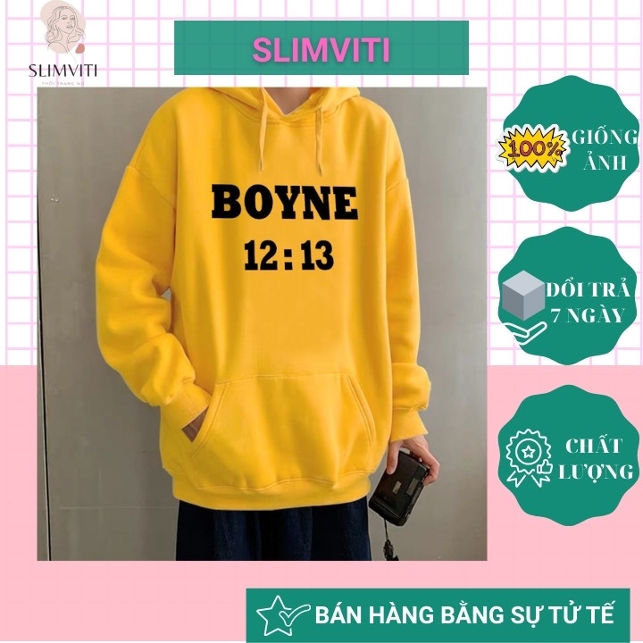 Áo hoodie form rộng nam nữ cute có dây kéo SLIMVITI HDI12