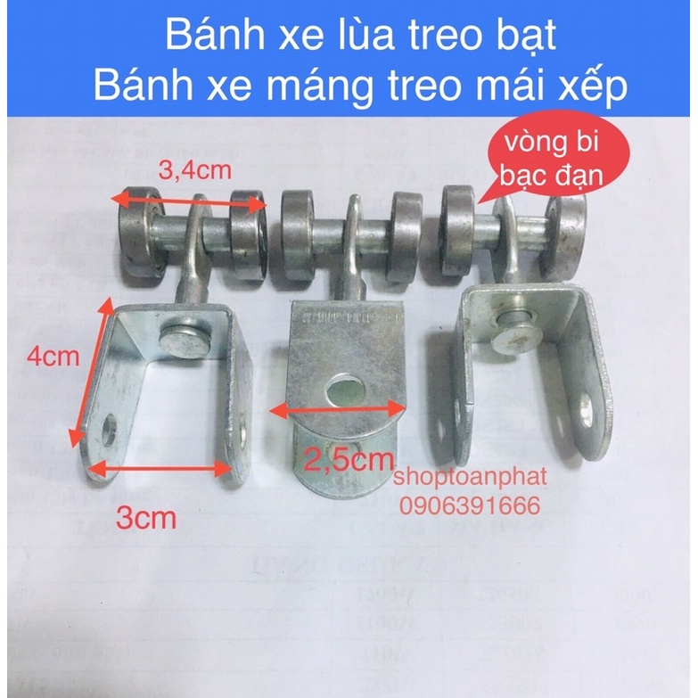 Bánh xe lùa treo bạt | Bánh xe máng treo mái xếp