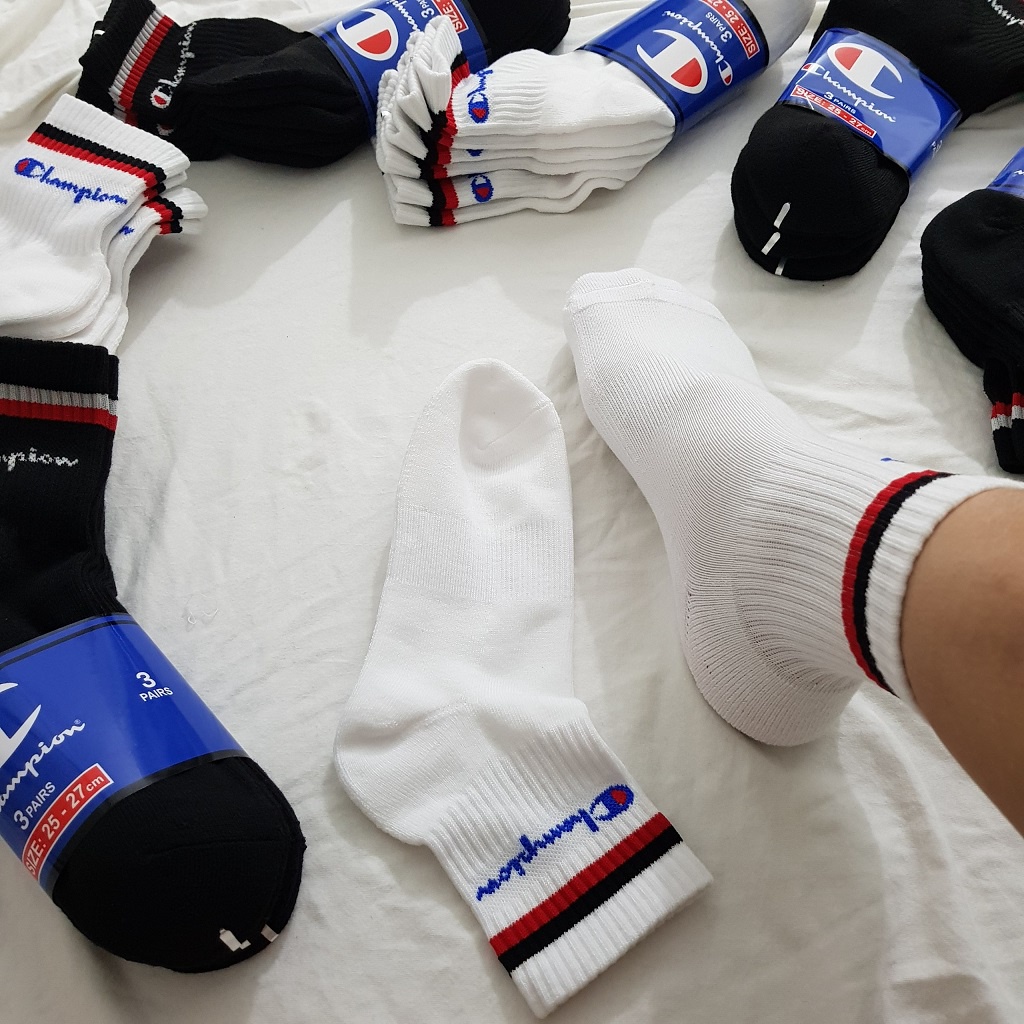 Pack 3 đôi Tất Thể Thao Champion Trung cổ  - Free ship + Quà tặng Loved socks by TatsTats.vn