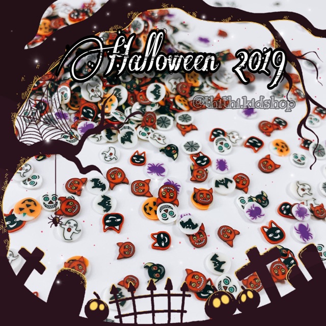 [Mã TOYDEC hoàn 20K xu đơn 50K] Nail halloween trang trí /10g
