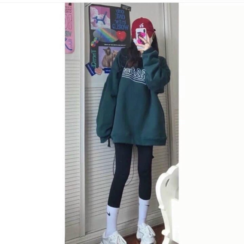 Áo Sweater Nam/ Nữ/ Unisex ATHLETIC Xanh Rêu - freesize