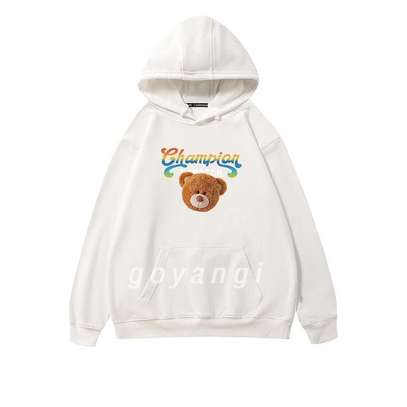 Áo hoodie goyangi Champion Bear form rộng phong cách hàn quốc