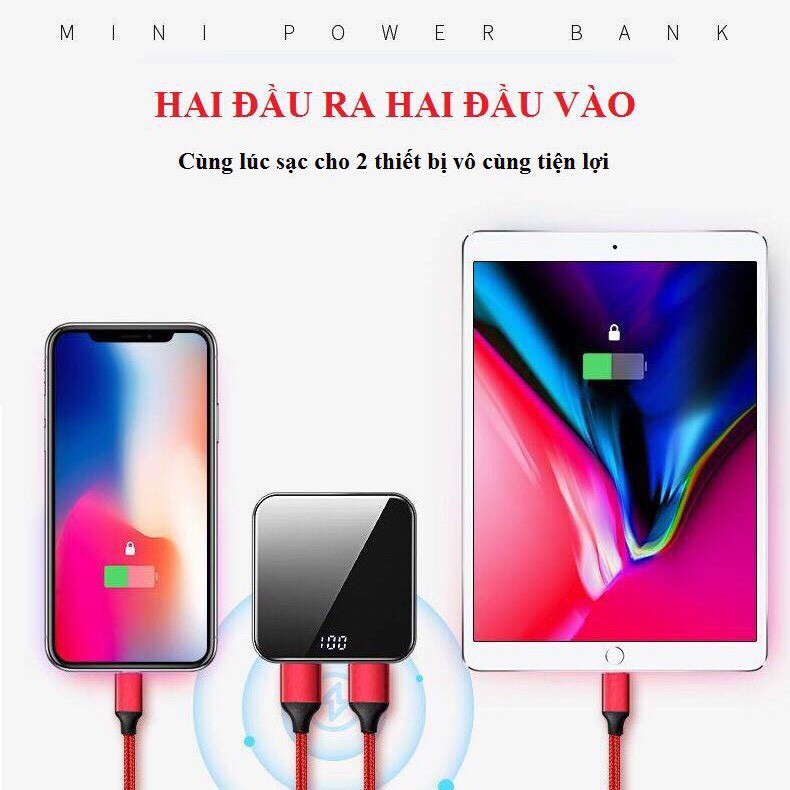 Sạc dự phòng mini dung lượng lớn 20000 mah