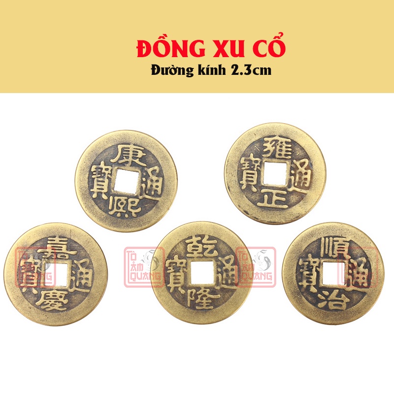 Đồng xu cổ phong thuỷ may mắn bỏ bóp ví chiêu tài lộc - TÔ TÂM QUANG