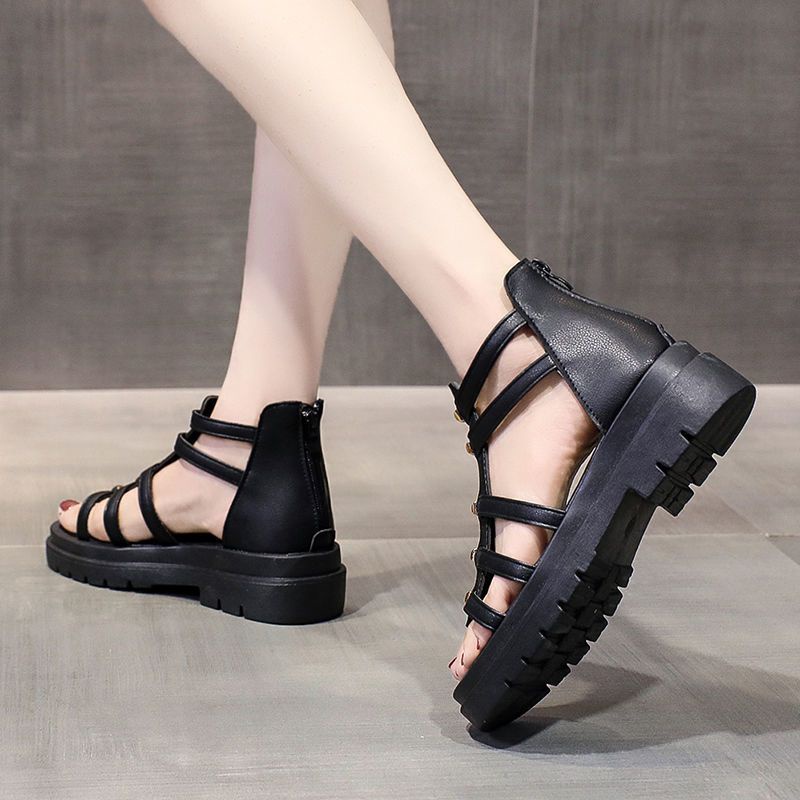 Giày Sandal Đế Dày Mùa Hè Phong Cách Hàn Quốc Mới Dễ Phối Đồ