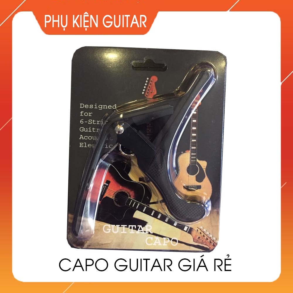 (GIÁ RẺ) Bao da guitar 3 lớp capo guitar