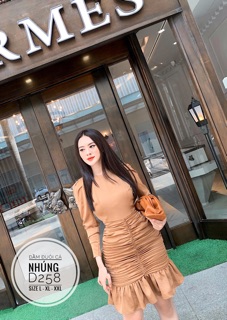Bigsize Đầm đuôi cá nhúng D258