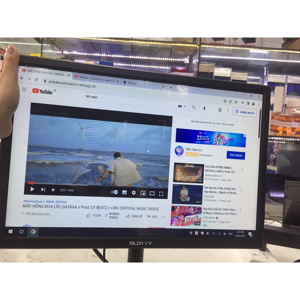 Màn hình máy tính Glowy 19 inch, màn hình PC thiết kế nhỏ gọn 1440x900 , 60-75Hz- BH 24 tháng