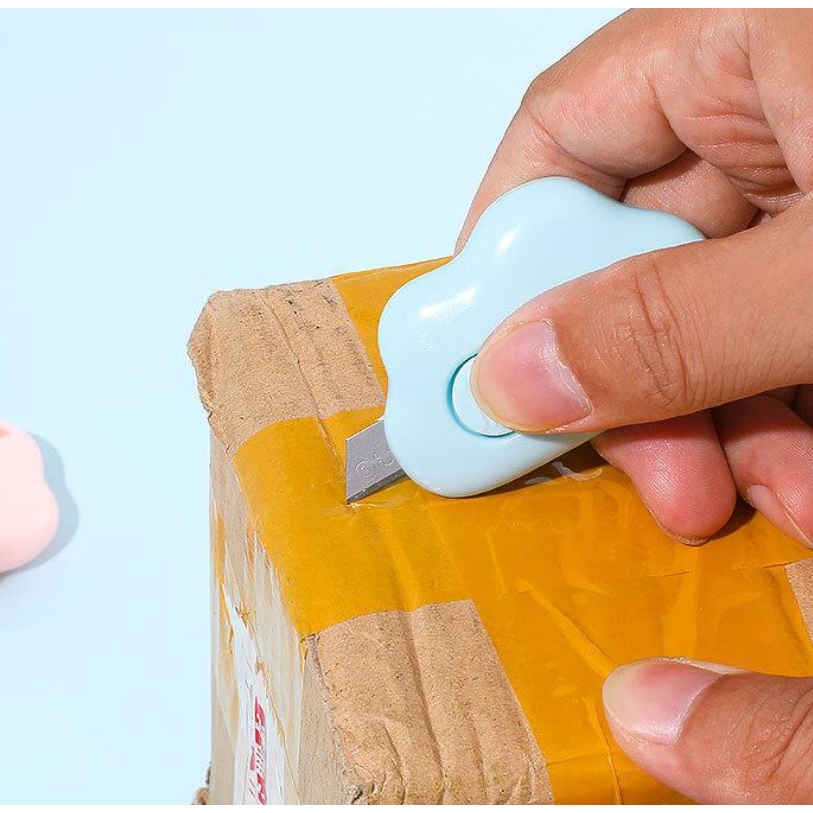 Dao rọc giấy mini hình đám mây cực đáng yêu, có thể treo móc khóa