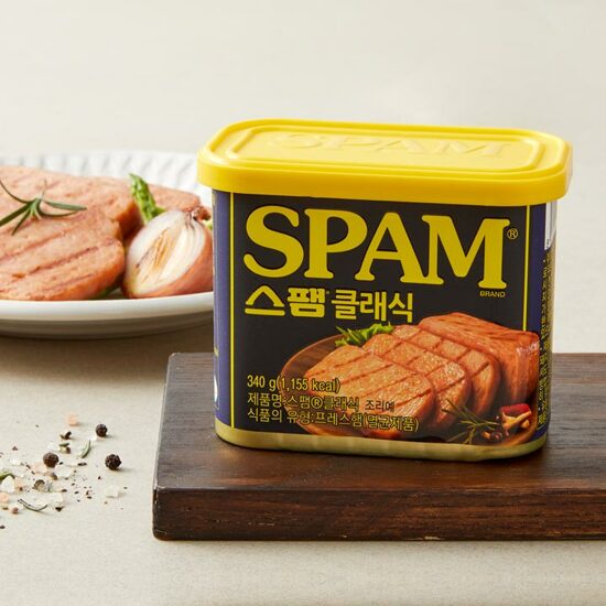 Thịt hộp Spam CJ hộp 340G - Hàng cao cấp Nhập khẩu trực tiếp từ Hàn Quốc - Vị truyền thống và Vị nhạt (ít muối)