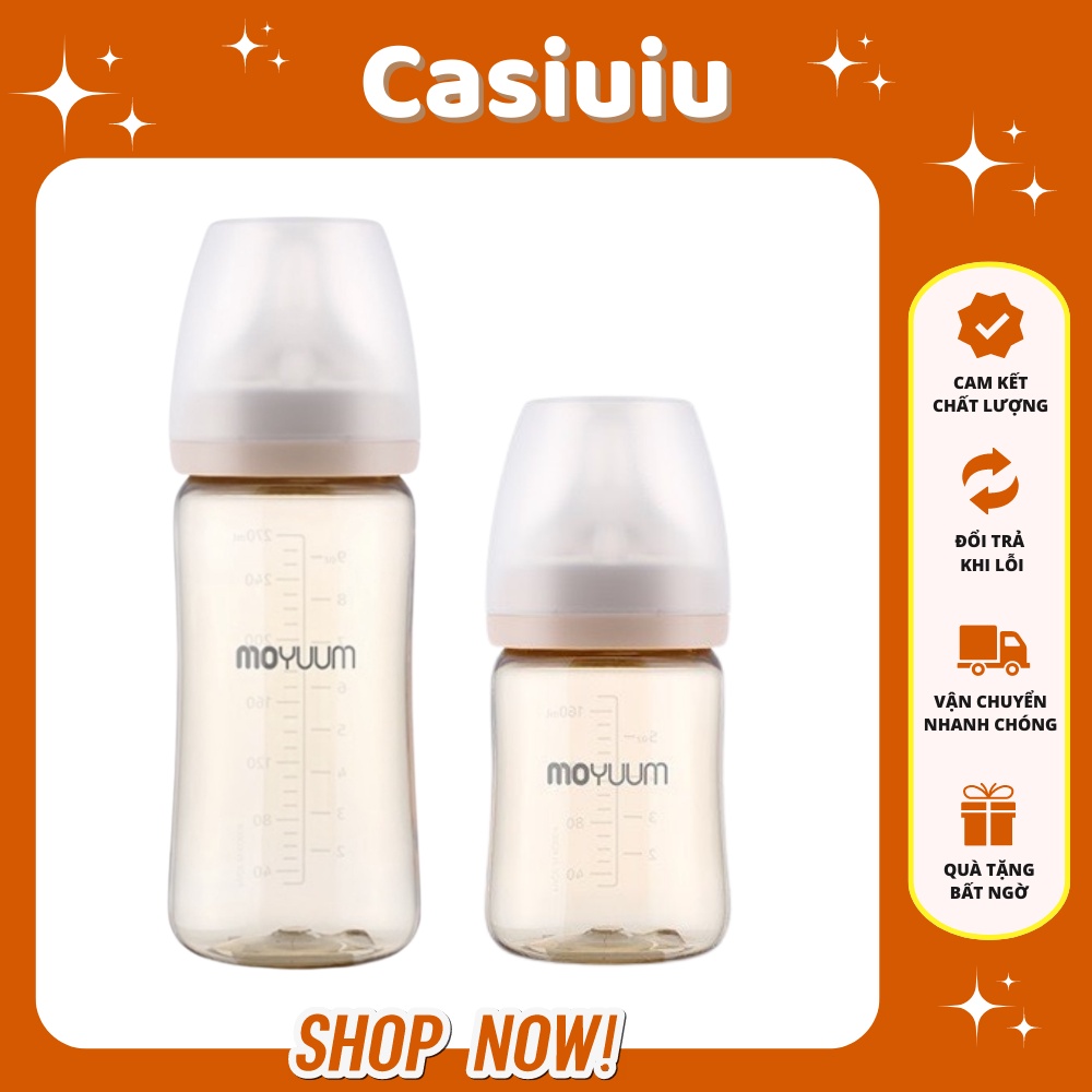 Bình Sữa MOYUUM PPSU Bản Trơn Chính Hãng Hàn Quốc 170ml - 270ml