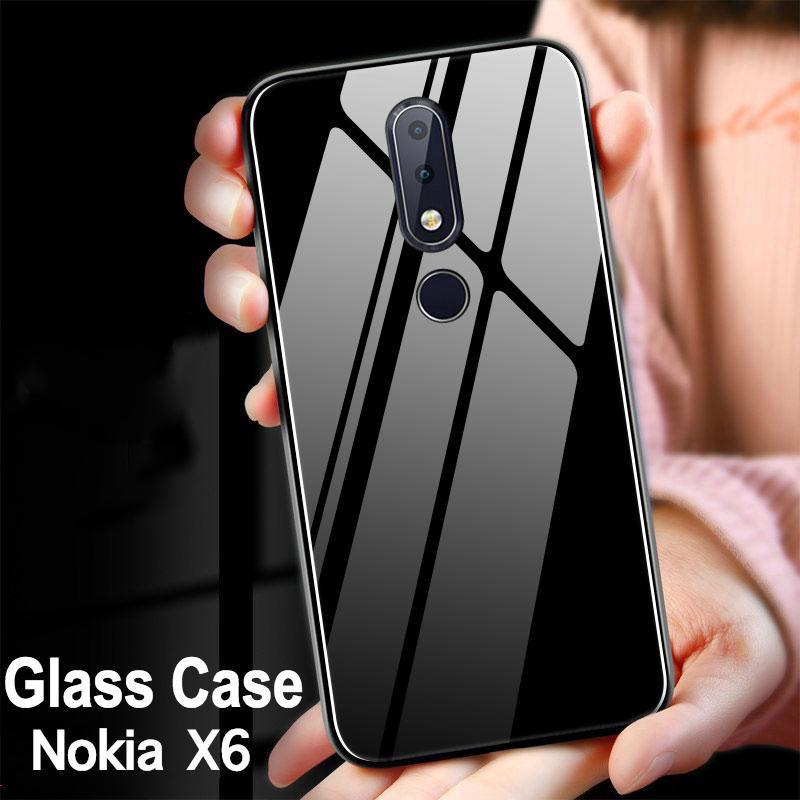 Ốp điện thoại kính cường lực viền mềm sang trọng dành cho Nokia X6