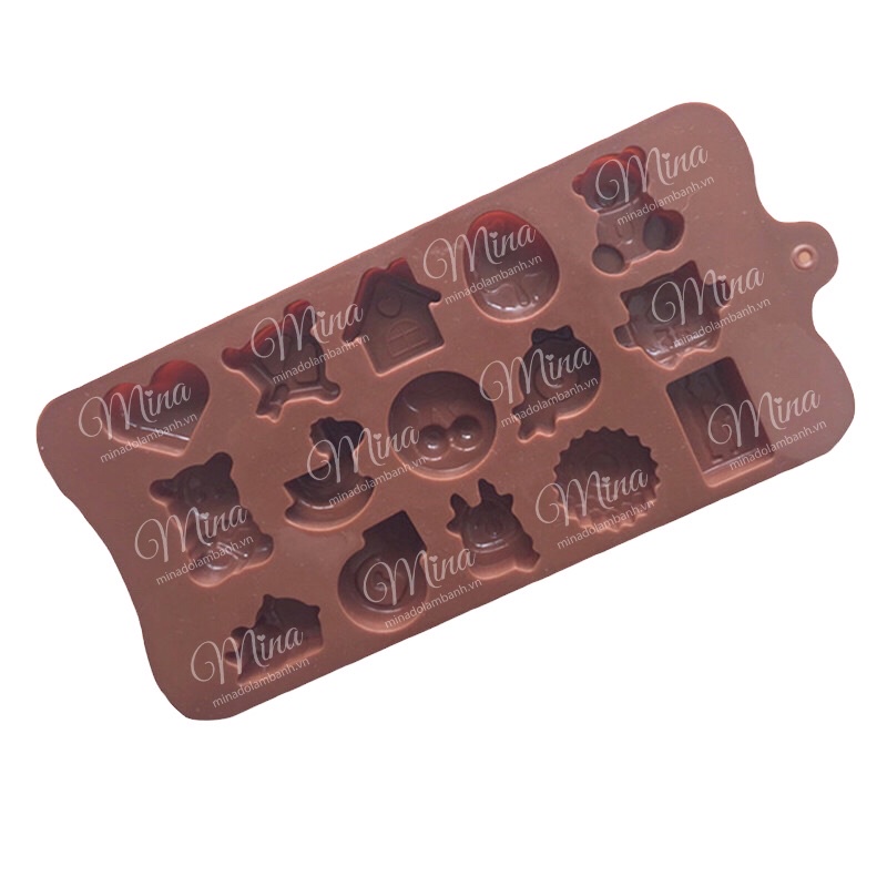 Khuôn Silicone 15 hình ngộ nghĩnh