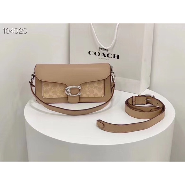 🆘RẺ NHẤT SHOPEE🆘 TÚI COACH TABBY BE NÂU 2 QUAI HOT HIT