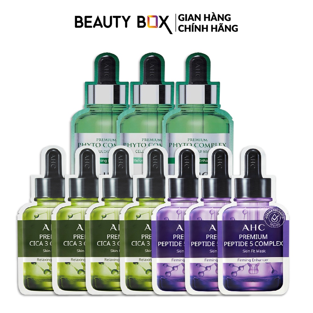Combo 10 Mặt Nạ Giấy Ahc Premium (Làm Dịu Da,Phục Hồi Da,Săn Chắc Da) 27ml