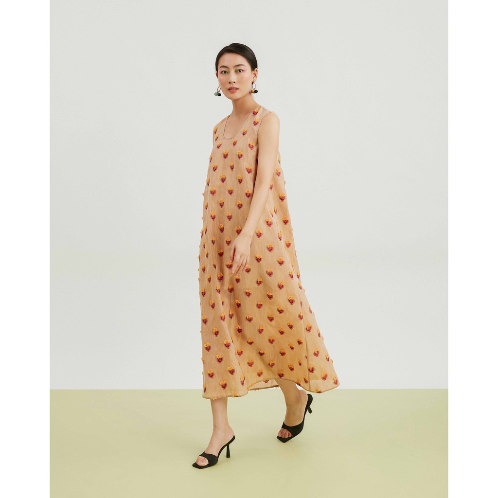 [Mã FAMALLT5 giảm 15% đơn 150k] MAUVE - Flowery dress Đầm voan tơ kèm đầm lót | BigBuy360 - bigbuy360.vn