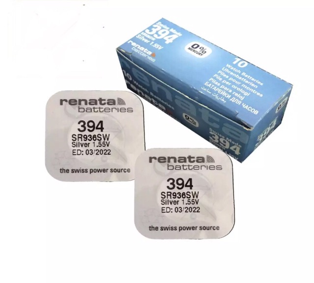 Bộ 5 Pin Đồng Hồ RENATA SR936SW 394 Chính Hãng Vỉ 1 Viên