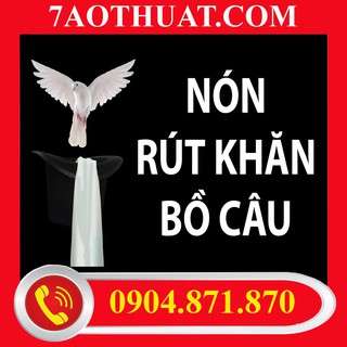 Dụng cụ ảo thuật sân khấu cao cấp : Nón bồ câu rút khăn bắn tuyết + video hướng dẫn miễn phí