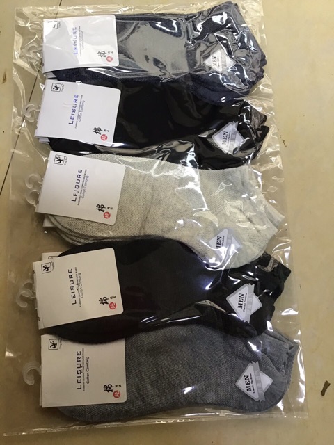 10 đôi tất nam thông hơi cổ ngắn