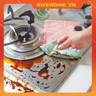 5 Khăn Lau Bếp Đa Năng 2 Mặt Siêu Thấm